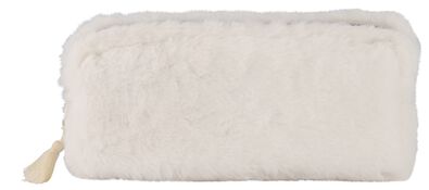 etui dubbele rits fluffy - 14430072 - HEMA