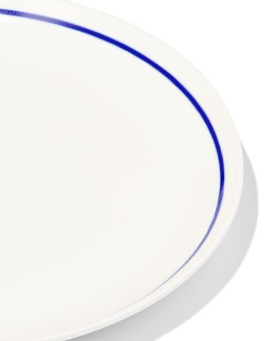 petite assiette Ø21cm - new bone blanc et bleu - vaisselle dépareillée - 9650006 - HEMA