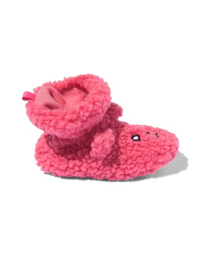 baby slofjes teddy kat roze roze - 33270580PINK - HEMA