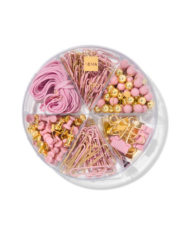 Kit d'accessoires de bureau or rose - Ensemble d'accessoires de