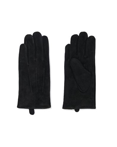 Damen-Wildlederhandschuhe schwarz M - 16460327 - HEMA
