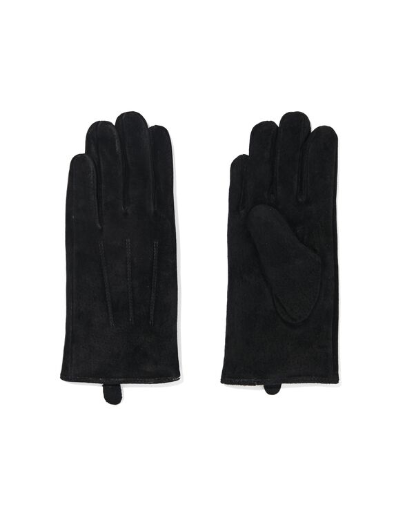 Damen-Wildlederhandschuhe schwarz schwarz - 1000016848 - HEMA