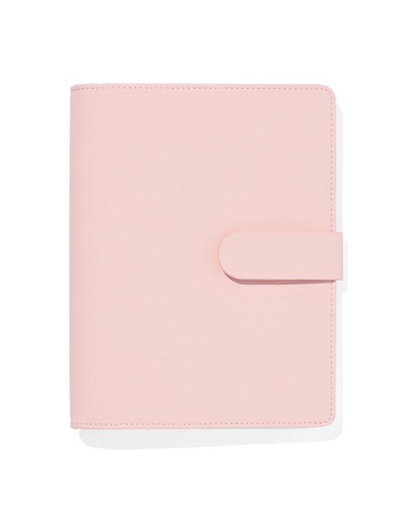 navulbaar notitieboek roze A5 gevuld met lijntjes - 14511024 - HEMA