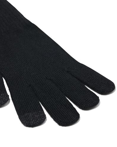 2 paires de gants enfant avec paillettes pour écran tactile noir 146/164 - 16700363 - HEMA