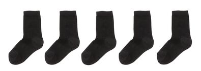 5er-Pack Kinder-Socken schwarz 23/26 - 4300931 - HEMA