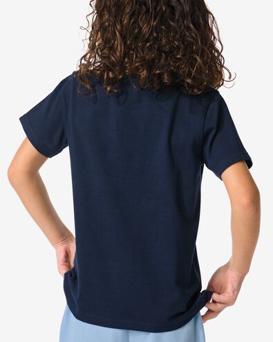 kinder t-shirt eiland - 2 stuks blauw 158/164 - 30781859 - HEMA
