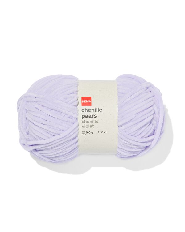 Chenillegarn, violett, 100 g, 110 m - 60760030 - HEMA