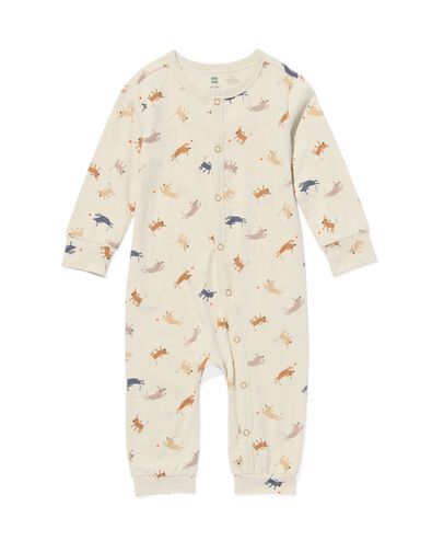 combinaison pyjama bébé chien beige 74/80 - 33309631 - HEMA