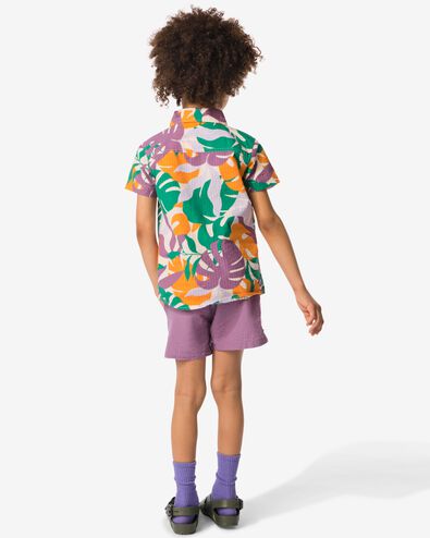 Kinder-Kleiderset, Oberhemd und Shorts violett 110/116 - 30779988 - HEMA