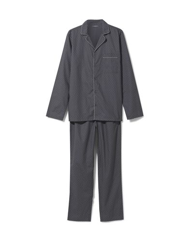 Herren-Pyjama mit Blöcken, Popeline - 23662741 - HEMA