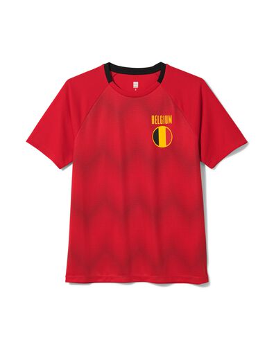 sportshirt voor volwassenen België rood M - 36030583 - HEMA