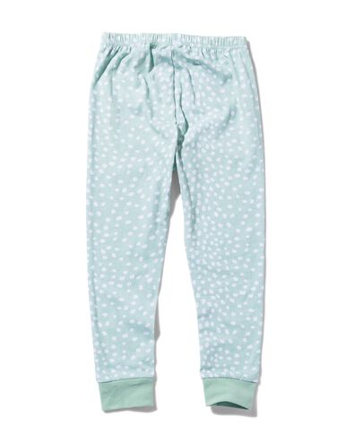 kinder pyjama fleece/katoen luiaard lichtgroen 146/152 - 23050067 - HEMA