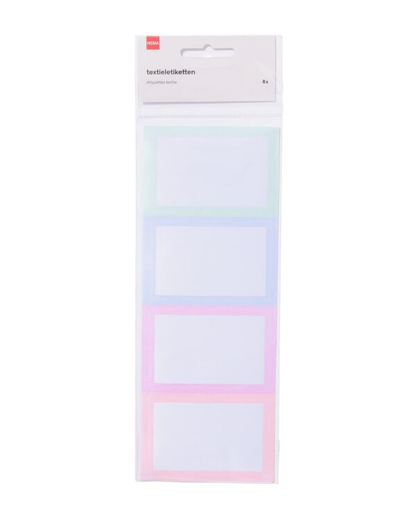 8 étiquettes textiles pastel - 14594492 - HEMA