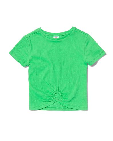 kinder t-shirt met ring groen 146/152 - 30841172 - HEMA