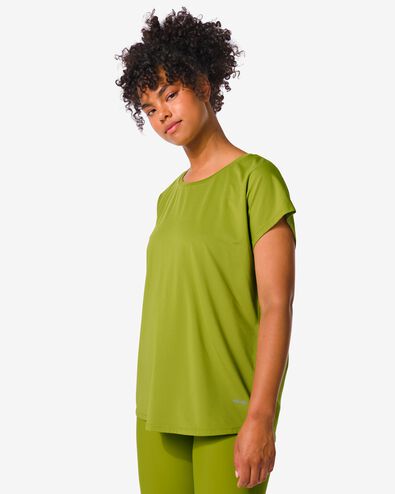 t-shirt de sport femme vert armée L - 36090143 - HEMA