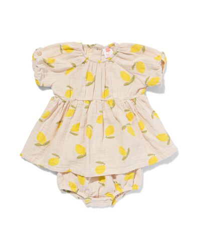 Baby-Set, Kleid und Hose, Musselin, Zitronen pfirsich 92 - 33047756 - HEMA