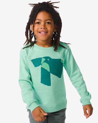Kinder-Sweatshirt mit Frottee-Hund grün 86/92 - 30778524 - HEMA