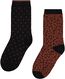 2 paires de chaussettes femme avec coton marron - 1000028907 - HEMA