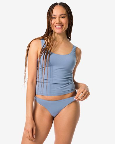 string femme sans coutures en micro bleu moyen XL - 19660272 - HEMA