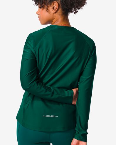 t-shirt de sport femme vert foncé S - 36030478 - HEMA