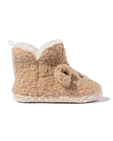 pantoffels teddy hond bruin 32/33 - 18490296 - HEMA