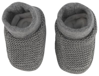 chaussons nouveau-né tricot gris chiné - 1000020658 - HEMA