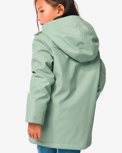 manteau enfant PU avec capuche vert vert - 1000031915 - HEMA