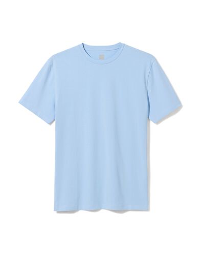 Herren-T-Shirt, mit Elasthananteil blau L - 2115226 - HEMA