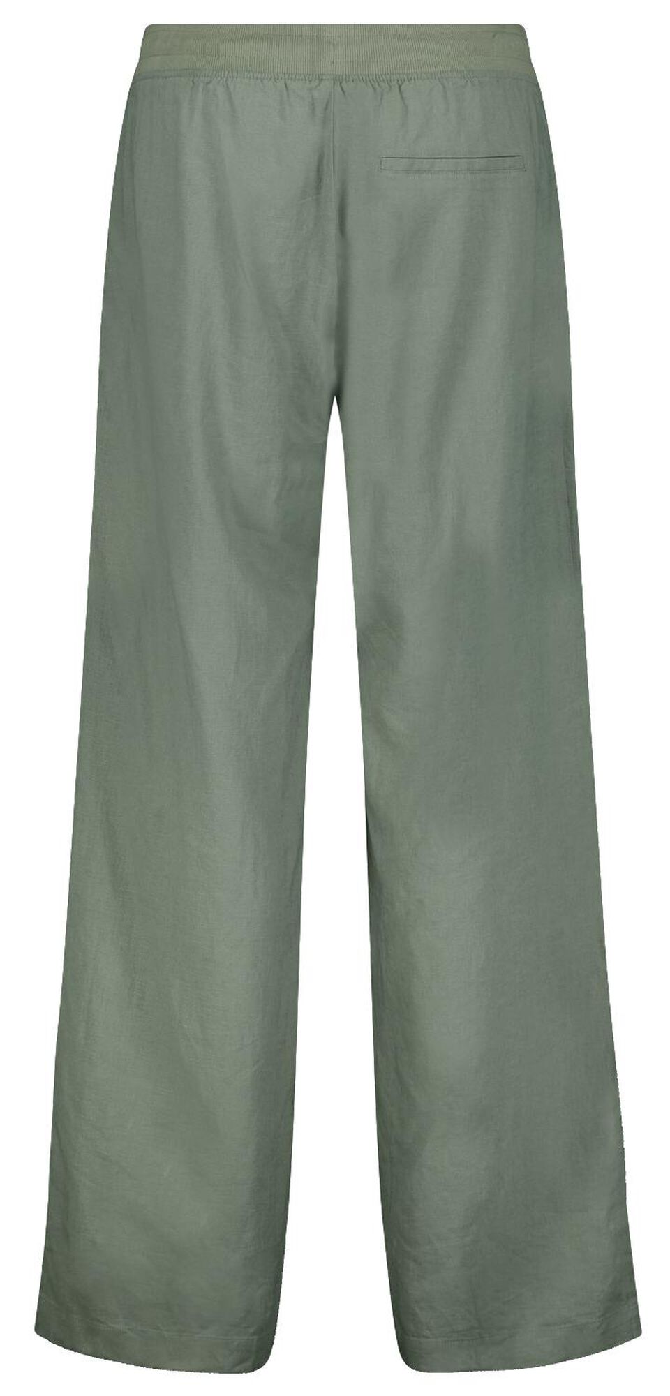 women's trousers linen light green - HEMA