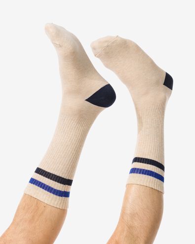 Herren-Socken, mit Baumwollanteil, sportive Streifen - 4102646 - HEMA