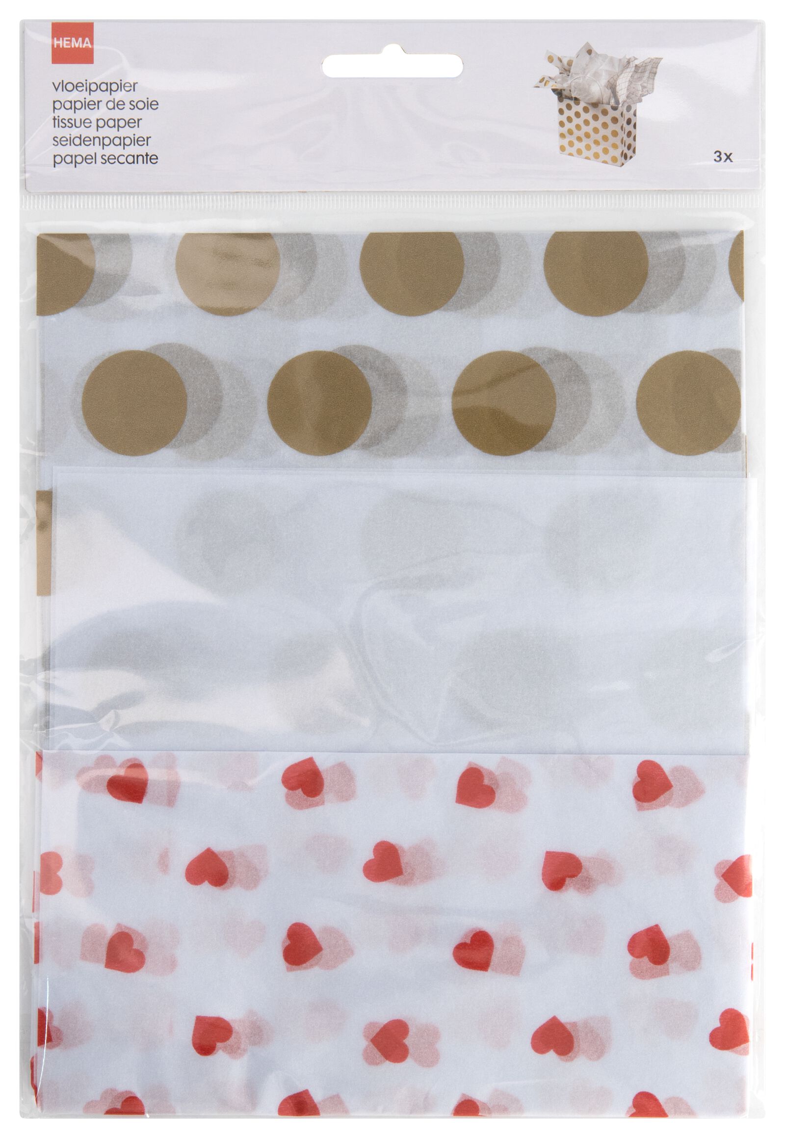 Papier de soie d'emballage cadeau blanc red dot gift® 50 x - DIAYTAR SÉNÉGAL