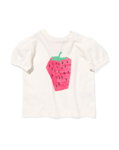 t-shirt bébé fraise blanc cassé 80 - 33044154 - HEMA