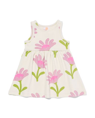 Baby-Kleid, ärmellos, Blumen eierschalenfarben 68 - 33047152 - HEMA