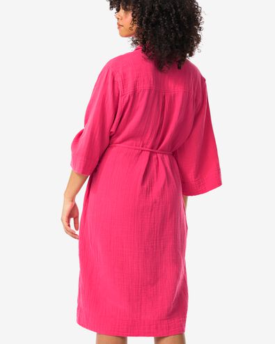 Damen-Kleid Lynn, mit Knopfleiste rosa L - 36280173 - HEMA