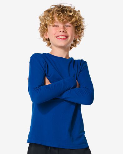 naadloos kinder sportshirt felblauw - 36090351BRIGHTBLUE - HEMA