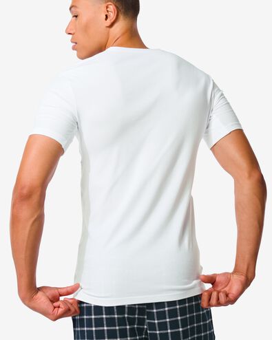 heren t-shirt regular fit v-hals anti-transpiratie - 19171051 - HEMA