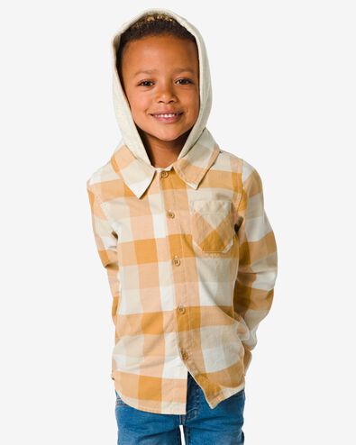 chemise enfant à capuche marron 98/104 - 30768535 - HEMA