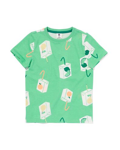 kinder t-shirt drinken groen 122/128 - 30783964 - HEMA