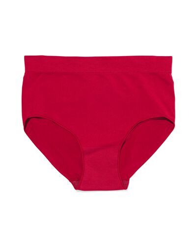 slip femme taille haute sans coutures micro rouge XL - 19650322 - HEMA