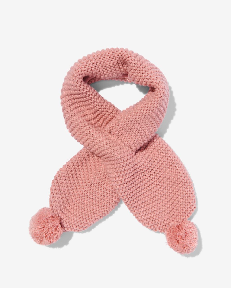 Diversiteit omvang Onbekwaamheid baby sjaal gebreid met pompons - HEMA