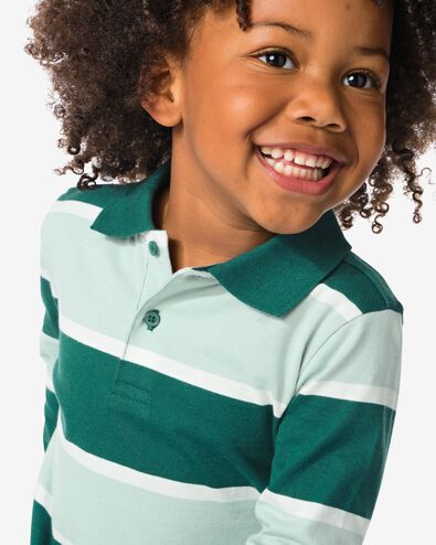 Kinder-Poloshirt, Streifen grün 122/128 - 30788057 - HEMA