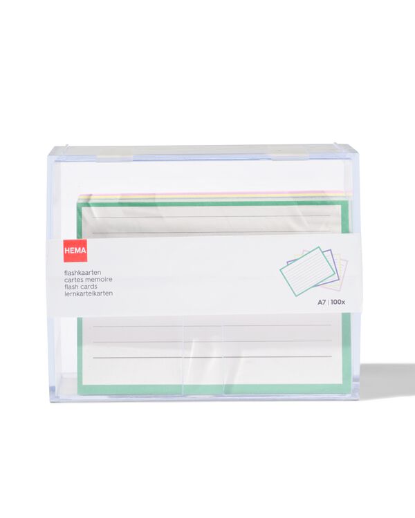 100er-Pack Karteikarten in einer Box, DIN A7 - 14102923 - HEMA