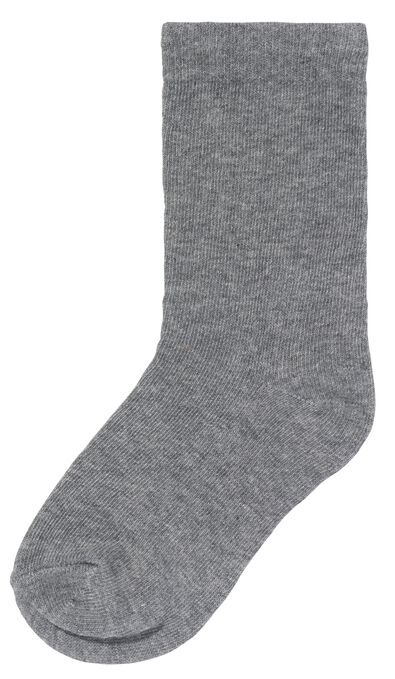 Kinder-Socken mit Baumwolle, 5 Paar graumeliert 31/34 - 4380073 - HEMA