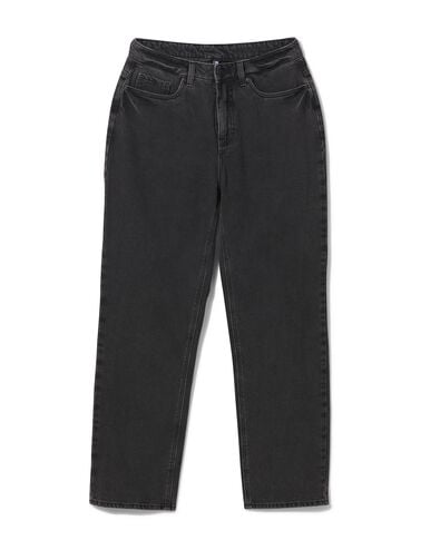 dames jeans straight fit donkergrijs 40 - 36319983 - HEMA