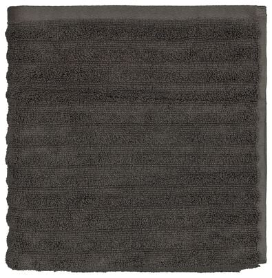 serviette de bain 50x100 qualité épaisse tissu relief gris foncé gris foncé serviette 50 x 100 - 5200191 - HEMA