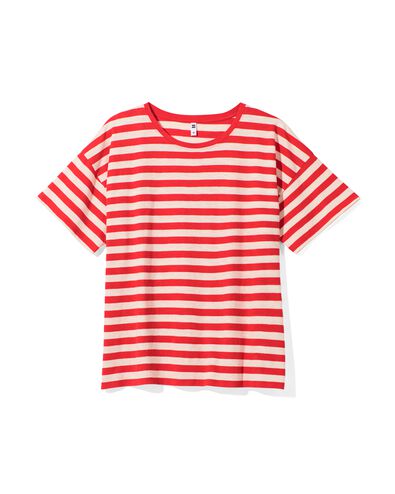 Damen T-Shirt Dori Streifen eierschalenfarben XL - 36370179 - HEMA