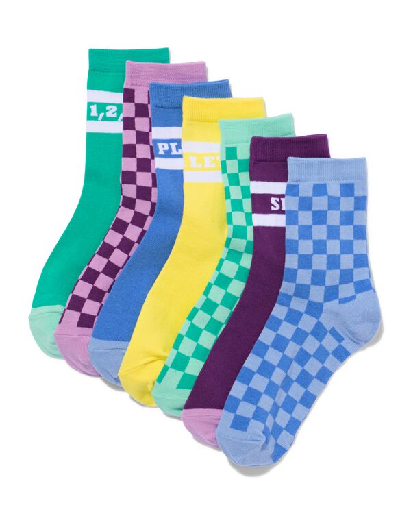 sokken met katoen sport maat 36-41 in cadeaudoos - 7 paar - 14511211 - HEMA