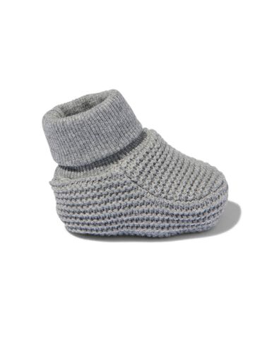 chaussons nouveau-né tricot gris chiné - 1000020658 - HEMA