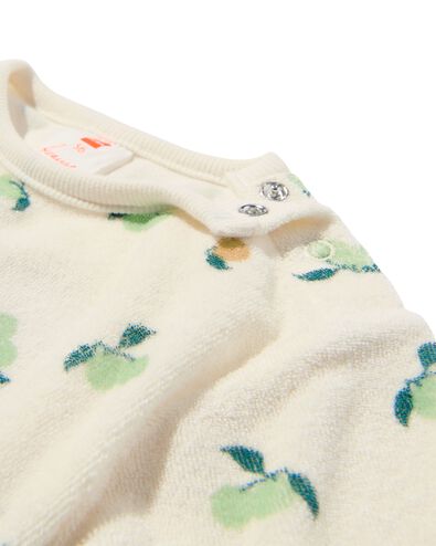 newborn sweater badstof katoen gebroken wit 74 - 33478015 - HEMA