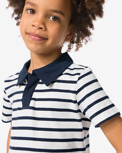 Kinder-Poloshirt, Streifen blau 110/116 - 30784278 - HEMA